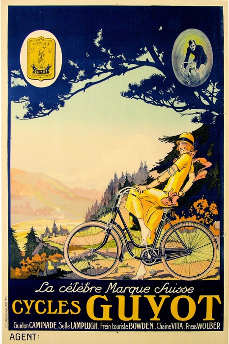 For sale: CYCLES GUYOT - LA CELEBRE MARQUE SUISSE - AFFICHE ANCIENNE