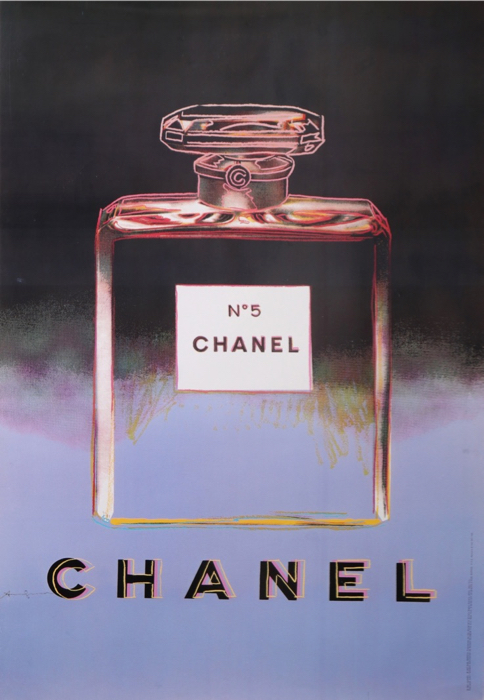 CHANEL 5 PARFUM NOIR VIOLETAntique vintage posters from WARHOL ANDY ( 1928  - 1987 )