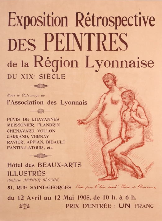 For sale: PUVIS DE CHAVANNES EXPOSITION RETROSPECTIVE DES PEINTRES LYONNAIS DU XIXe