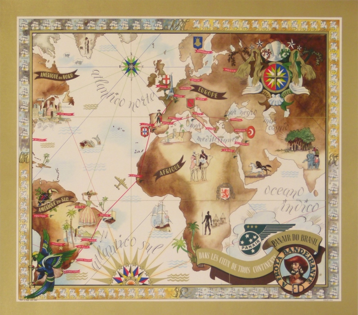 For sale: PANAIR DO BRASIL DANS LES CIEUX DE TROIS CONTINENTS PLANISPHERE