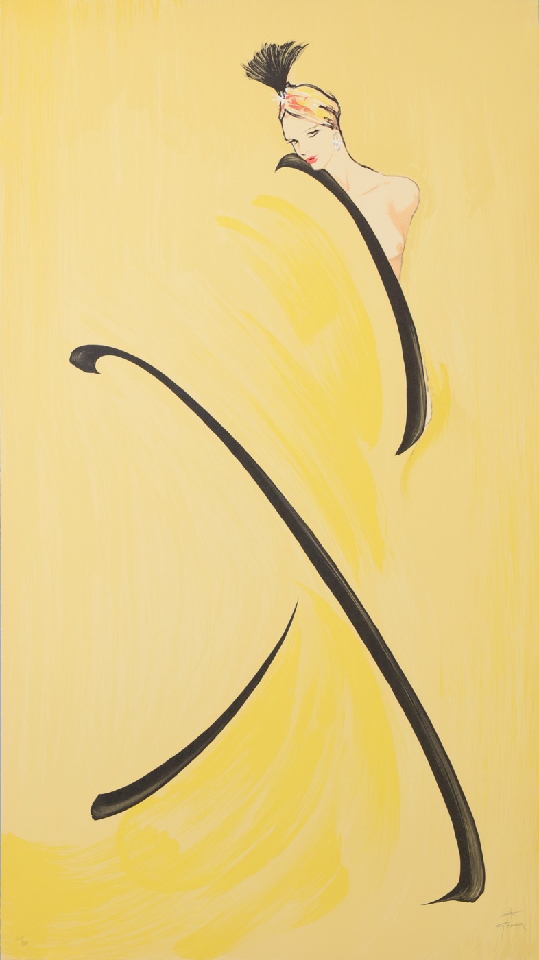 For sale: GRUAU LES GIRLS  FEMME EN JAUNE  TRIPTIQUE PARTIE 2