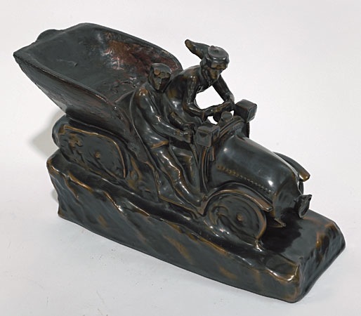 For sale: CERAMIQUE DECORATIVE AUTOMOBILE PATINE BRONZE