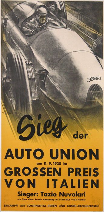For sale: AUTO UNION SIEG GROSSEN PREIS VON ITALIEN 1938