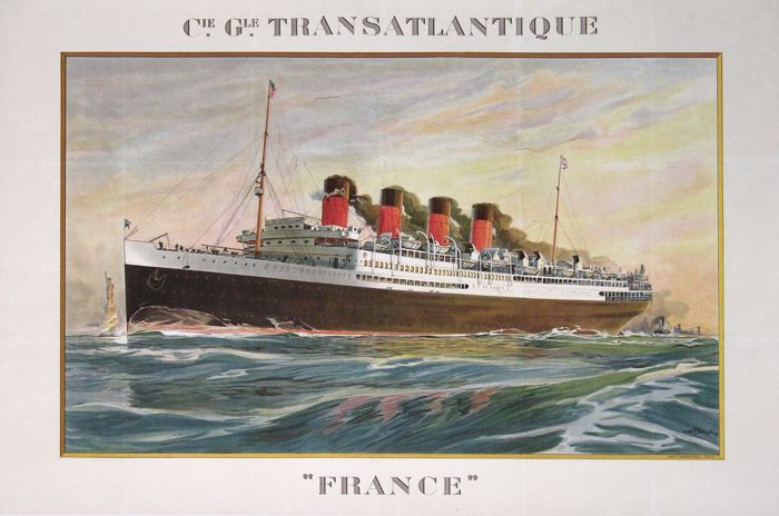 For sale: COMPAGNIE GÉNÉRALE TRANSATLANTIQUE - PAQUEBOT LE FRANCE