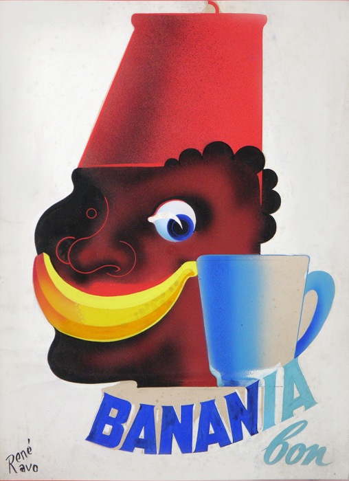 For sale: BANANIA C EST BON  GOUACHE PROJET ORIGINAL DE L AFFICHE