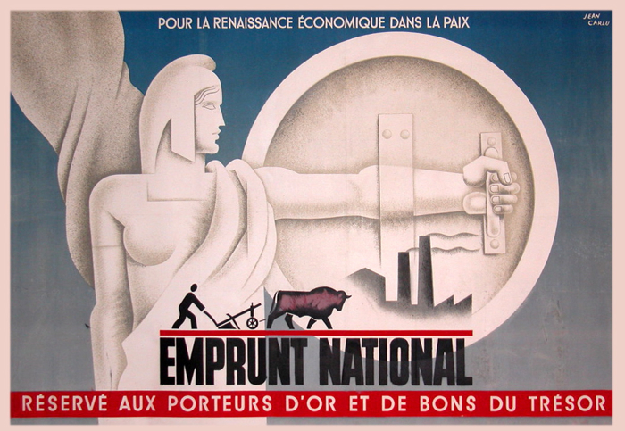 For sale: EMPRUNT NATIONAL AFFICHE ANCIENNE DE JEAN CARLU