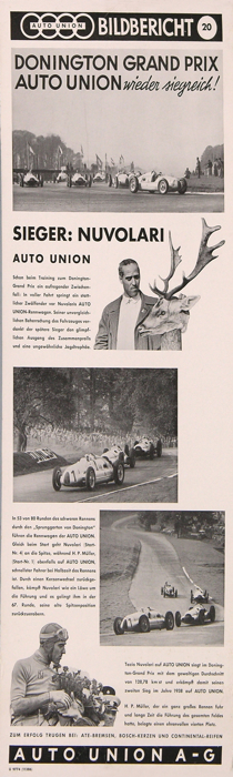 For sale: DONINGTON GRAND PRIX AUTO UNION -  SIEGER NUVOLARI