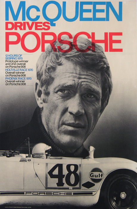 For sale: STEVE MAC QUEEN DRIVES PORSCHE