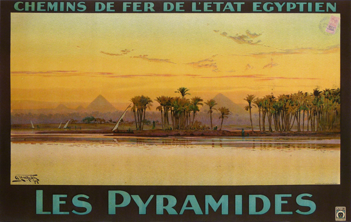 For sale: CHEMIN DE FER DE L'ETAT EGYPTIEN- LES PYRAMIDES-VUE DE GYZEH-EGYPTE