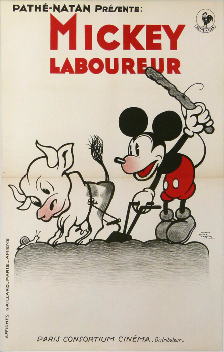 For sale: FILM PATHE NATAN MICKEY LABOUREUR - AFFICHE ANCIENNE