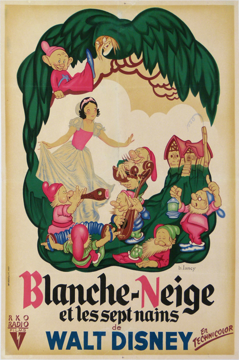 For sale: BLANCHE NEIGE FILM WALT DISNEY - AFFICHE ANCIENNE