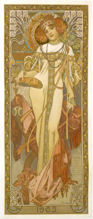 For sale: MUCHA SAISON - AFFICHE ANCIENNE