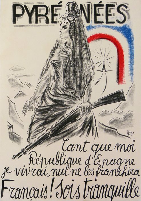 For sale: PIERRE MAIL - PYRENEES - PROPAGANDA GUERRE CIVILE ESPAGNE 1936