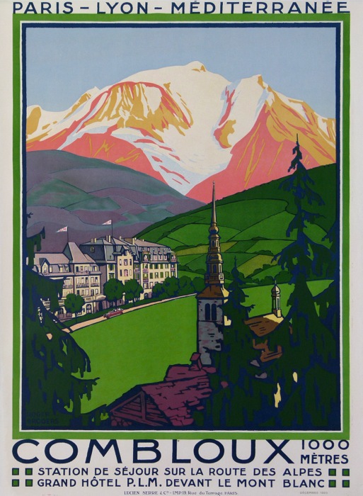 For sale: COMBLOUX TRAINS PLM GRAND HOTEL ROUTE DEAS ALPES MONT BLANC