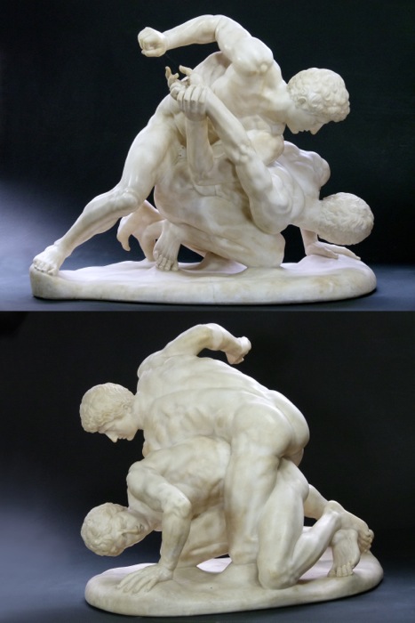 For sale: SCULPTURE MARBRE LES LUTTEURS - WRESTLERS- LOTTATORI