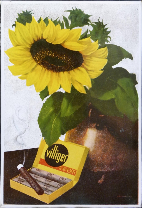 For sale: PLAQUE EMAILLEE CIGARES VILLIGER EXPORT