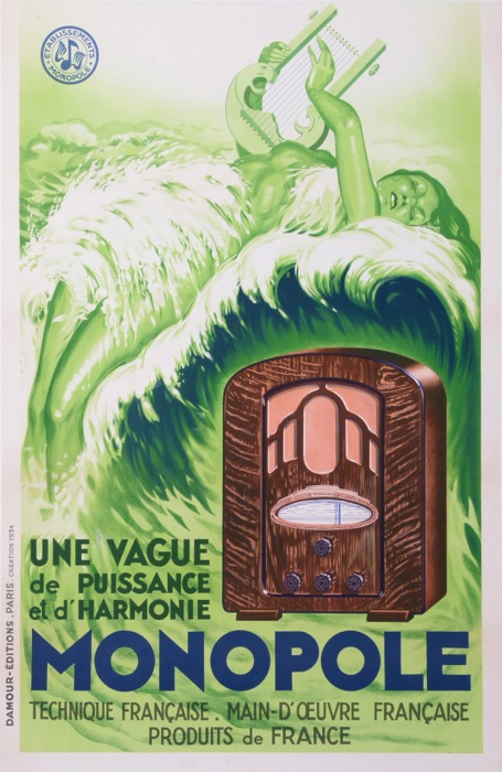 For sale: RADIOS MONOPOLE 1934 UNE VAGUE DE PUISSANCE ET D'HARMONIE