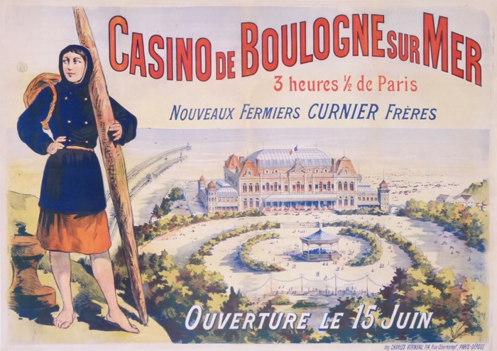 For sale: CASINO DE BOULOGNE SUR MER-3 HEURES 1/2 DE PARIS-NOUVEAUX FERMIERS CURNIER FRERE