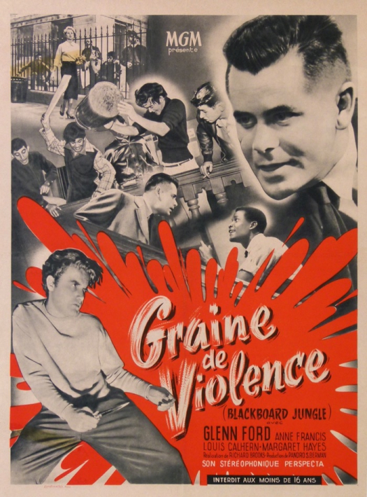 For sale: GRAINE DE VIOLENCE -BLACK BOARD JUNGLE - GLENN FORD - SYDNEY POITIER