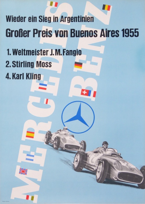 For sale: MERCEDES BENZ GROSSER PREIS VON BUENOS AIRES 1955  I WELTMEISTER JM FANGIO