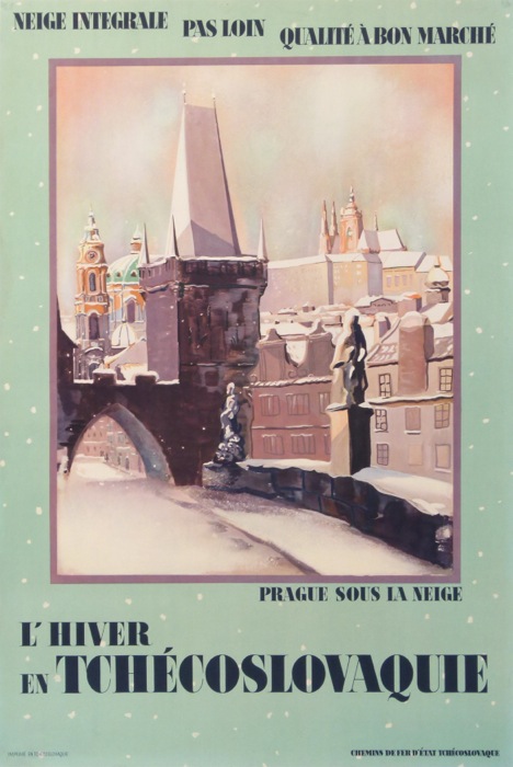 For sale: CHEMIN DE FER D ETAT TCHECOLOVAQUE  PRAGUE SOUS LA NEIGE
