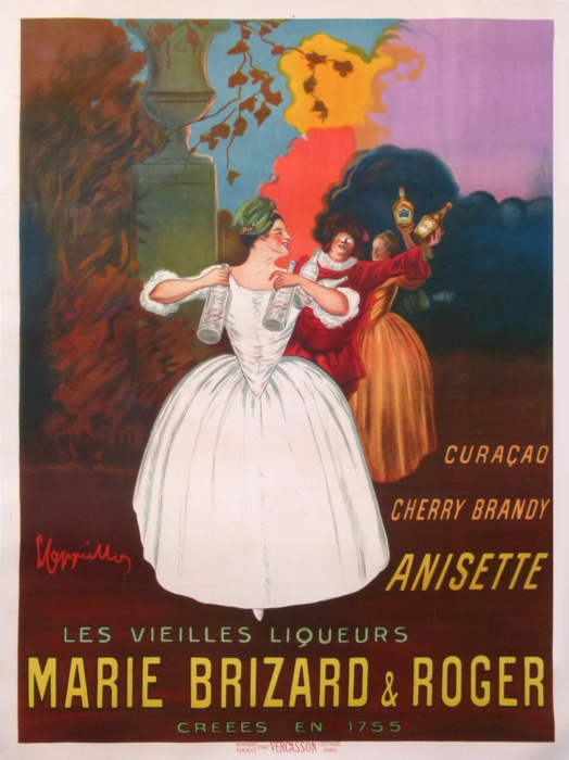For sale: MARIE BRIZARD ET ROGER ANISETTE CHERRY BRANDY ET CURACAO  LES VIEILLES LIQUEURS