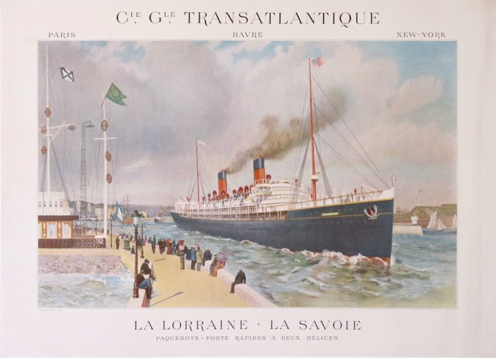 For sale: CIE GLE TRANSATLANTIQUE HAVRE LA LORRAINE - LA SAVOIE PARIS HAVRE NEW-YORK