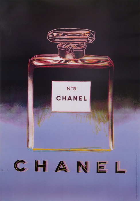 For sale: ANDY WARHOL CHANEL No 5 noir-violet