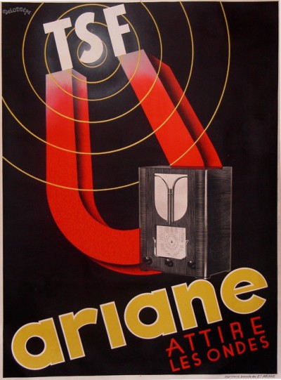 For sale: AFFICHE ANCIENNE RADIO TSF ARIANE