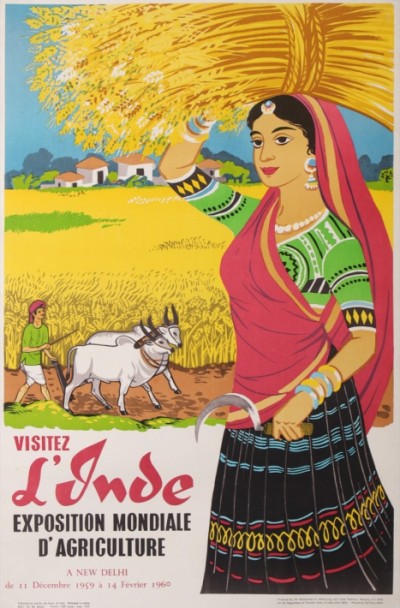 For sale: VISITEZ L'INDE  EXPOSITION MONDIALE D'AFRICULTURE 1959 NEW DELHI