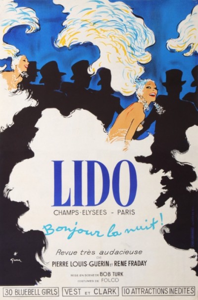 For sale: LIDO REVUE BONJOUR LA NUIT CHAMPS ELYSEES BLUEBELLS GIRLS