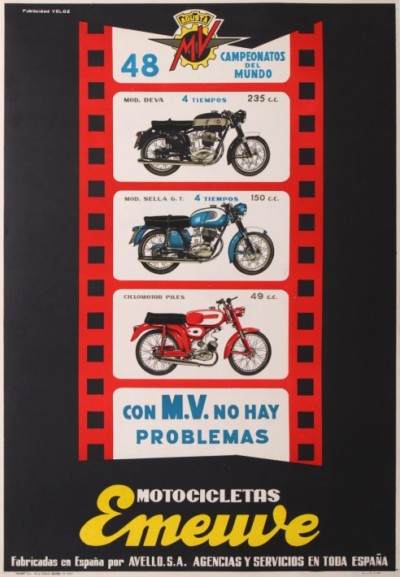 For sale: M.V; AGUSTA  Meccanica Verghera Agusta S.p.A. MOTOCICLETAS EMEUVE (MV) ESPANA