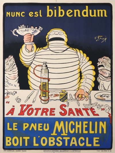 For sale: SOLD !! ----MICHELIN NUNC EST BIBENDUM  LE PNEU MICHELIN BOIT L'OBSTACLE
