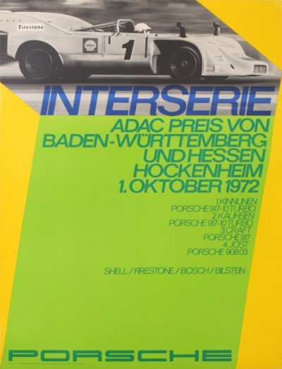 For sale: PORSCHE INTERSERIEADAC PREIS VON BADEN-WÜRTENBERG UND ESSEN HOCKENHEIM