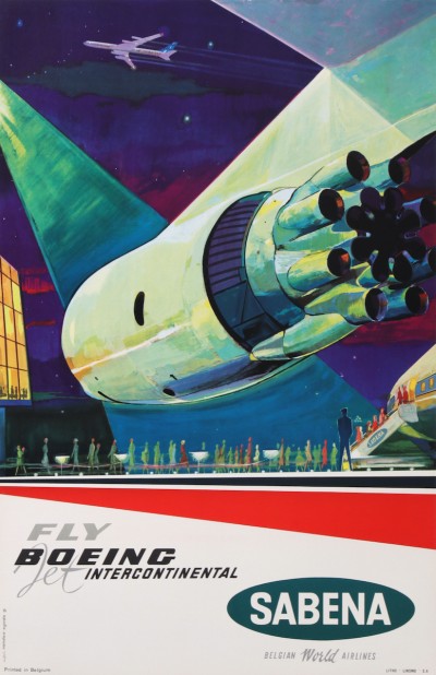 For sale: FLY BOEING JET INTERCONTINENTAL SABENA BELGIAN WORLD AIRLINES BELGIQUE
