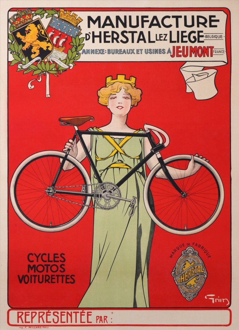 For sale: HERSTAL Lez LIEGE  MANUFACTURE CYCLES MOTOS VOITURETTES