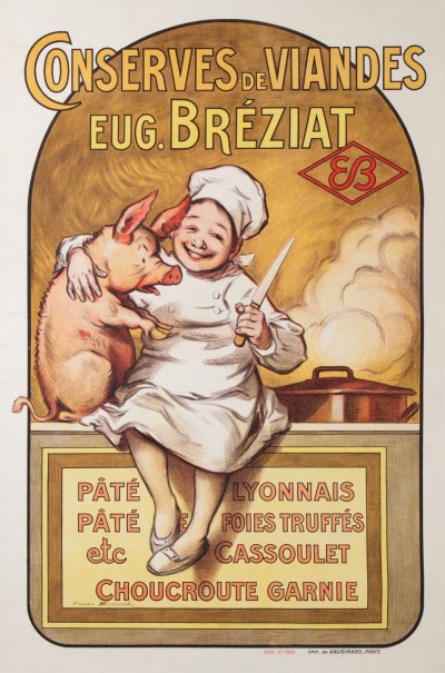 For sale: CONSERVE DE VIANDES Eug BREZIAT PATÉ LYONNAIS PATÉFOIES TRUFFÉS CASSOULET CHOUCR