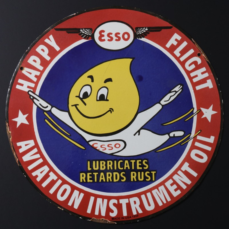 For sale: Sold !!!! ESSO HAPPY FLIGHT AVIATION INSTRUMENT OIL-PLAQUE EMAIL