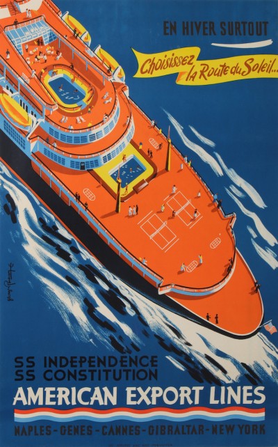 For sale: AMERICAN EXPORT LINES SS INDEPENDENCE SS CONSTRUCTION EN HIVER