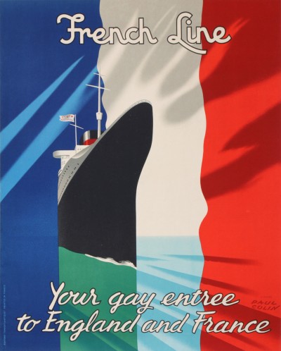 For sale: FRENCH LINE COMPAGNIE GENERALE TRANSATLANTIQUE  YOUR GAY ENTREE TO ENGLAND AND F