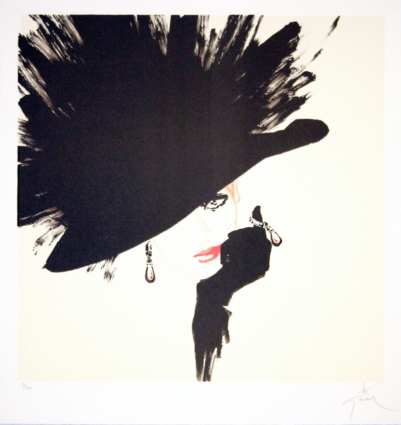 For sale: FEMME AU CHAPEAU NOIR