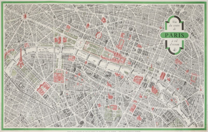 Vue Du Centre De Paris A Vol D Oiseau Carte Plan Vue Du Centre De Paris A Vol D Oiseau Carte Plan