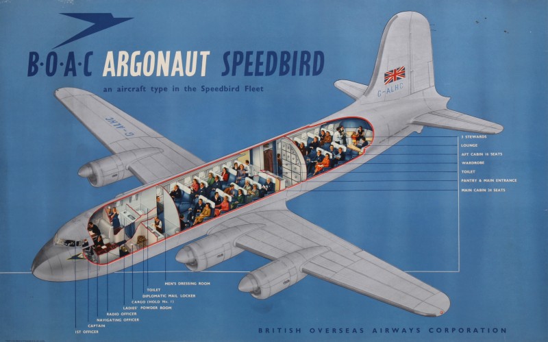 For sale: BOAC ARGONAUT SPEEDBIRD CUTAWAY