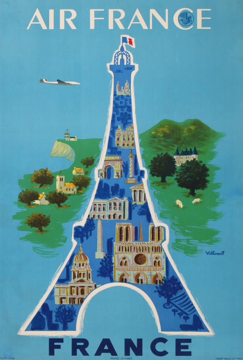 For sale: VENDU ....!!! AIR FRANCE PARIS - FRANCE - LA TOUR EIFFEL, NOTRE DAME, LES INVALIDES ...