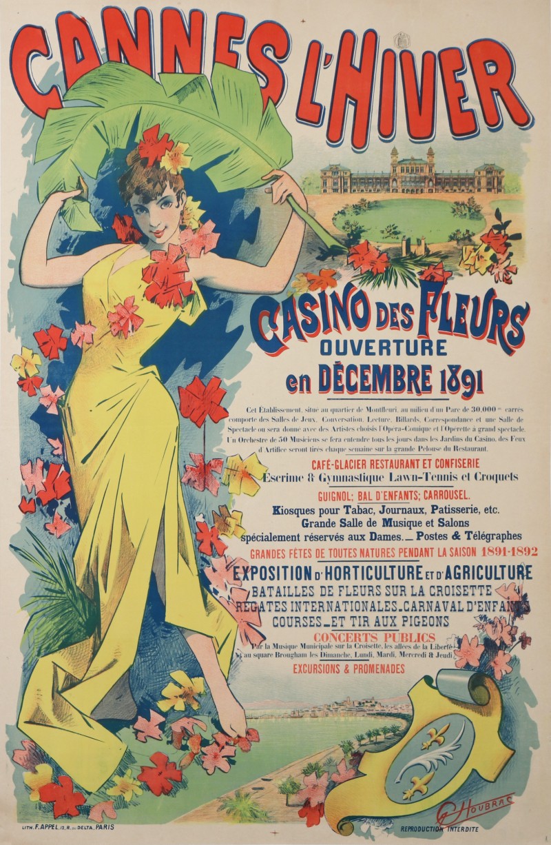 For sale: CANNES L HIVER CASINO DES FLEURS OUVERTURE DECEMBRE 1891