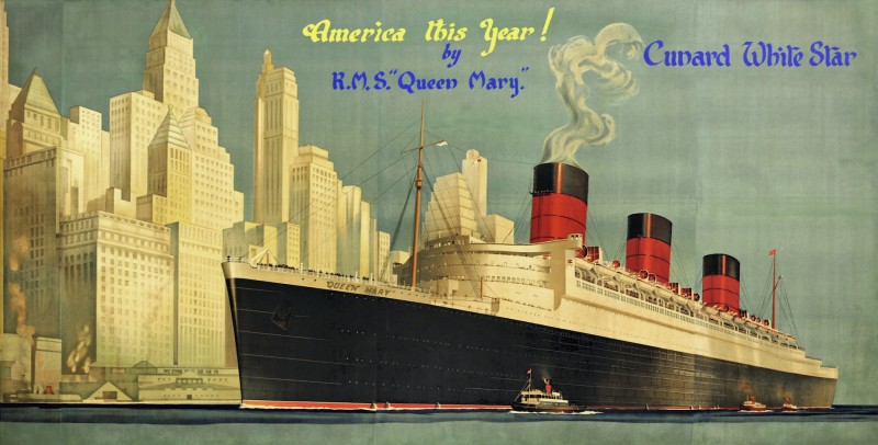 For sale: CUNARD WHITE STAR AMERICA BY RMS QUEEN MARY