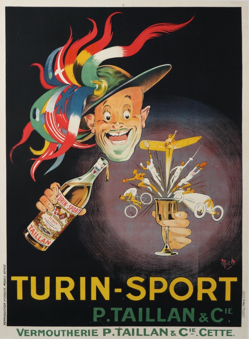 For sale: LIQUEUR TURIN SPORT VERMOUTHERIE P-TAILLANT ET Cie CETTE - SETE