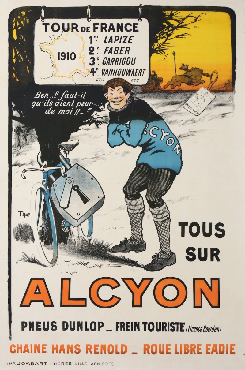 For sale: TOUR DE FRANCE 1910 ALCYON CYCLES  VAINQUEUR PAR EQUIPE ET PAR MARQUE