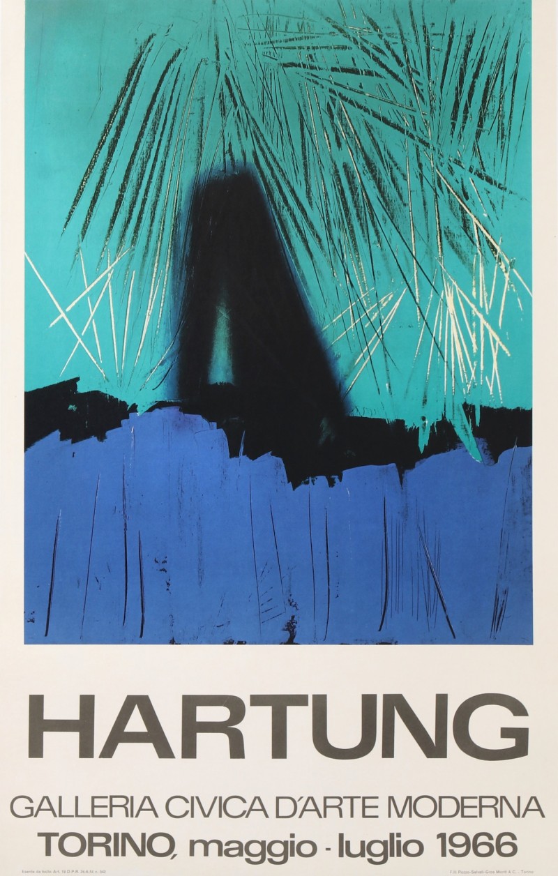For sale: HARTUNG EXPOSITION GALLERIA CIVICA D'ARTE MODERNA TORINO 1966