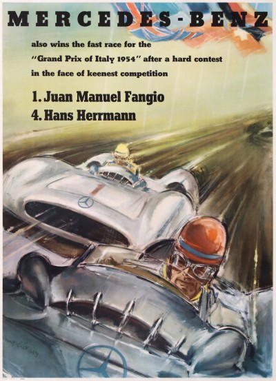 For sale: MERCEDES BENZ  SILVER ARROWS WINS GD PRIX D'ITALIE 1-FANGIO JUAN MANUEL 4-HANS